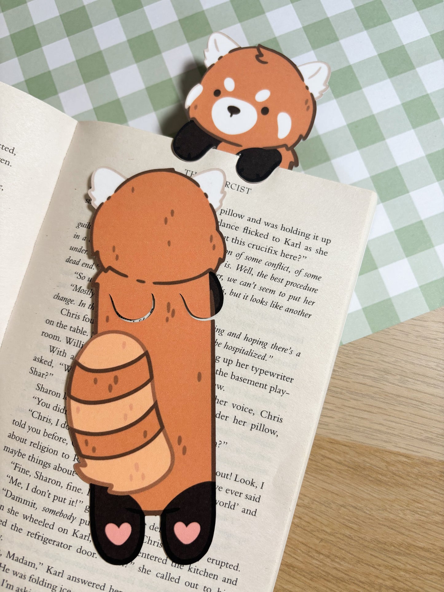 Red Panda Peeking Bookmark