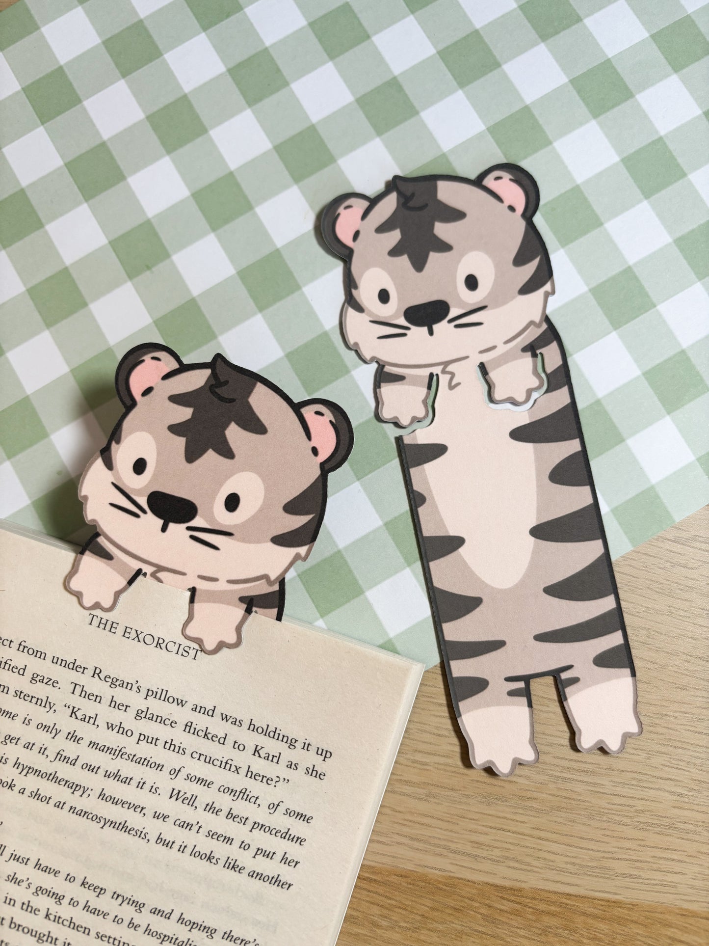 White Tiger Peeking Bookmark