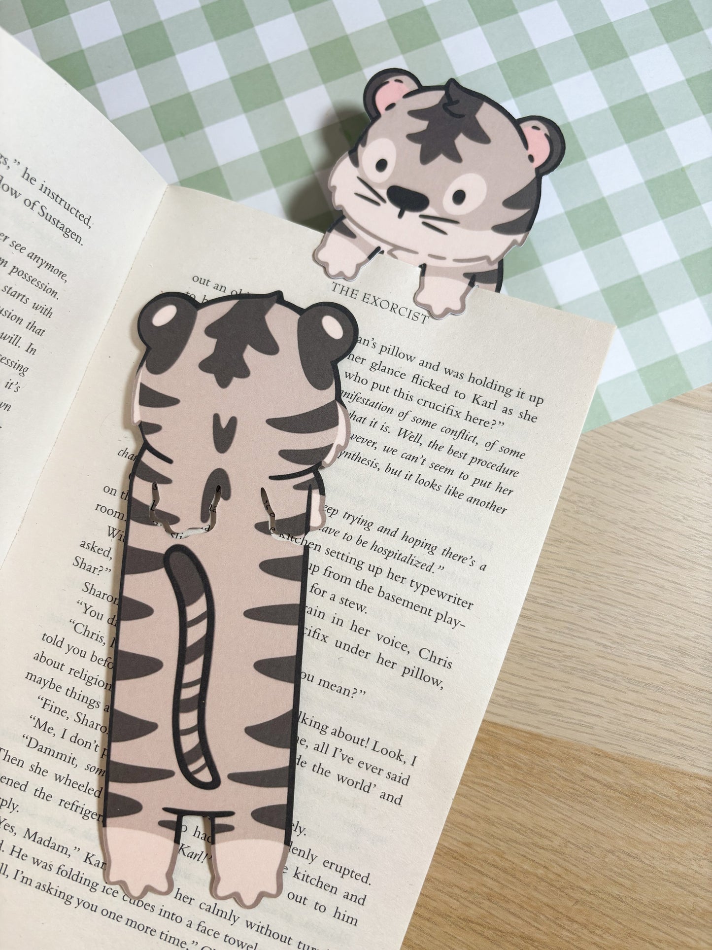 White Tiger Peeking Bookmark