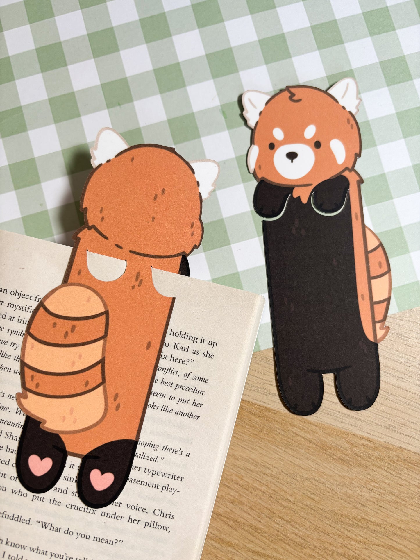 Red Panda Peeking Bookmark