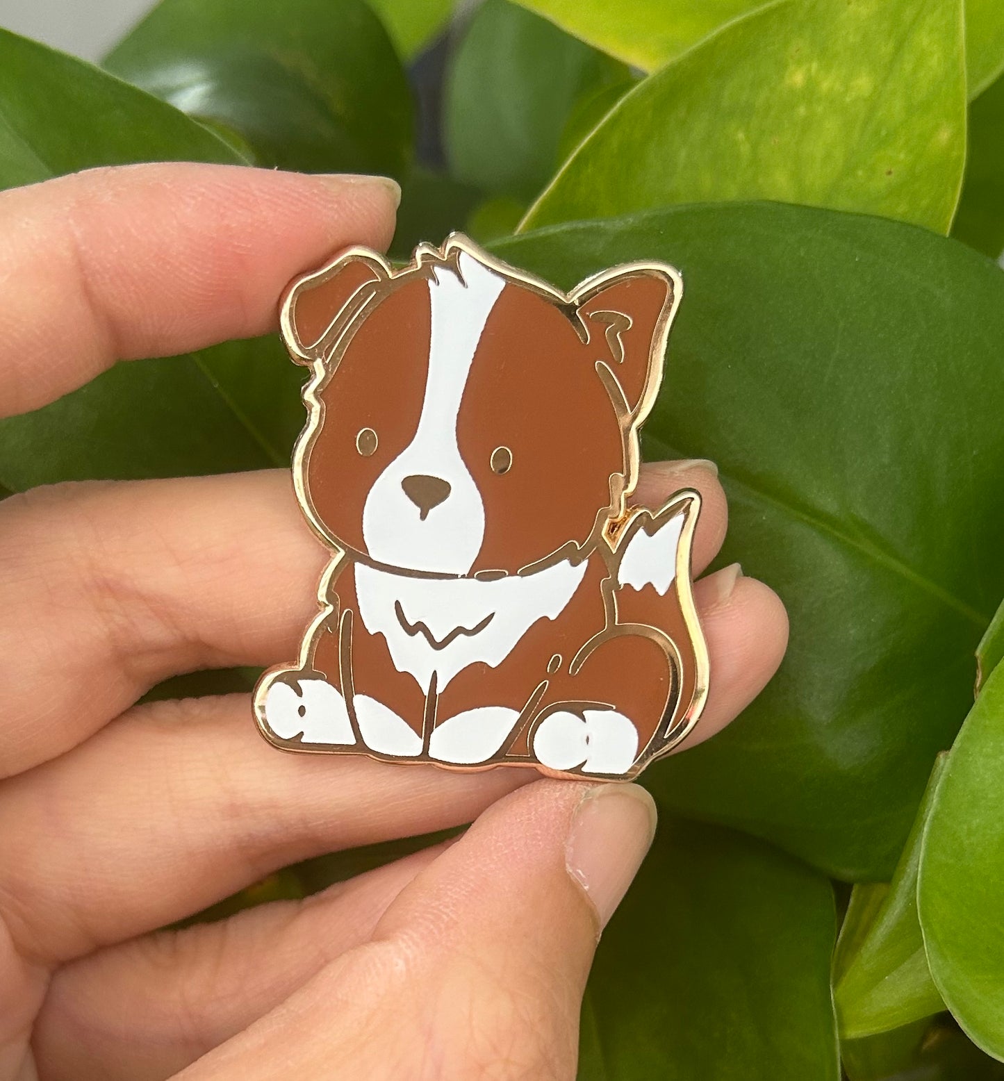 Red Border Collie Enamel Pin