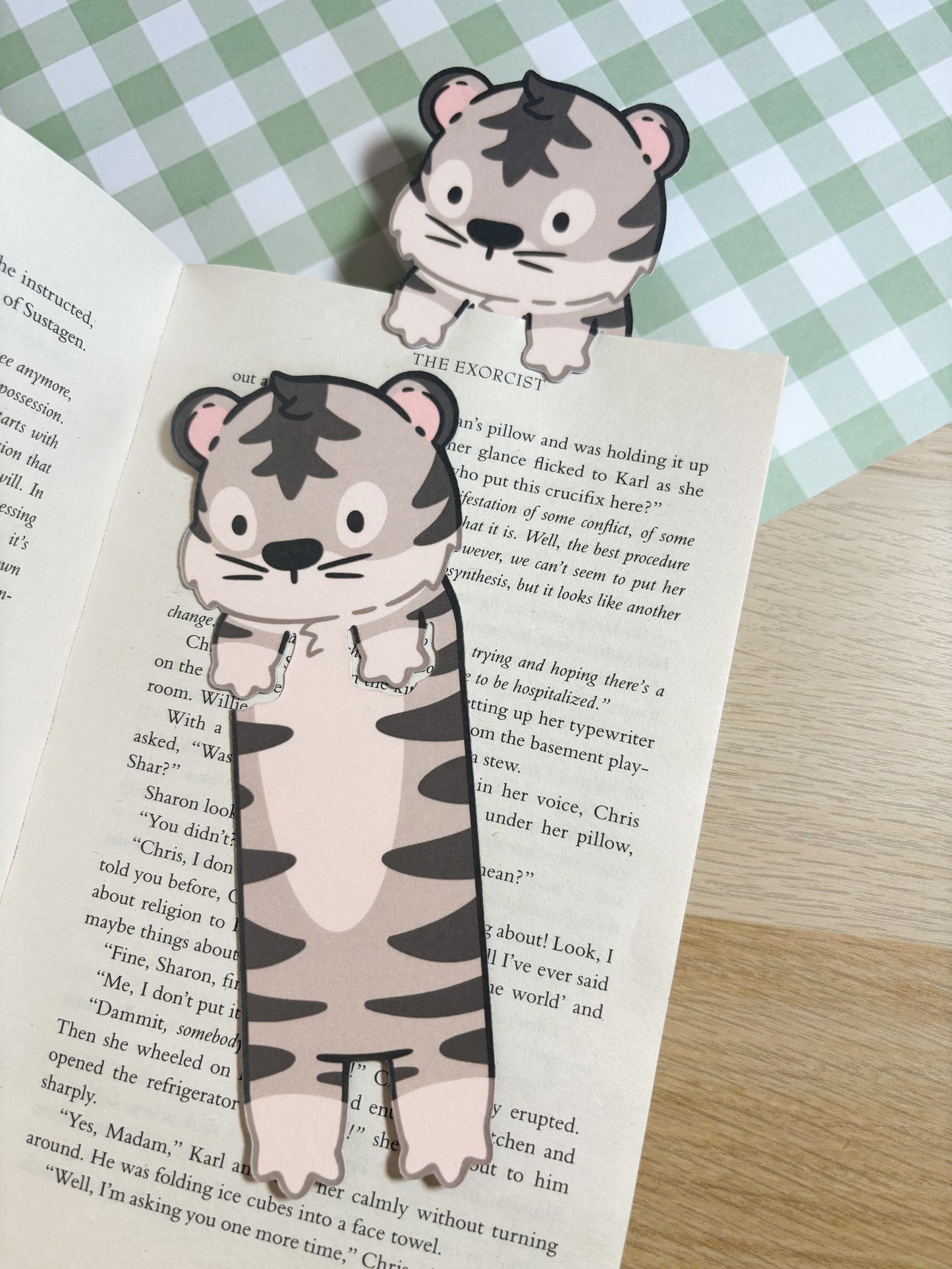 White Tiger Peeking Bookmark