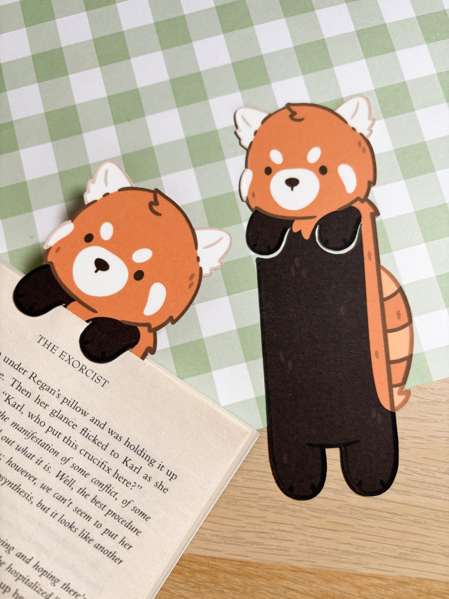 Red Panda Peeking Bookmark