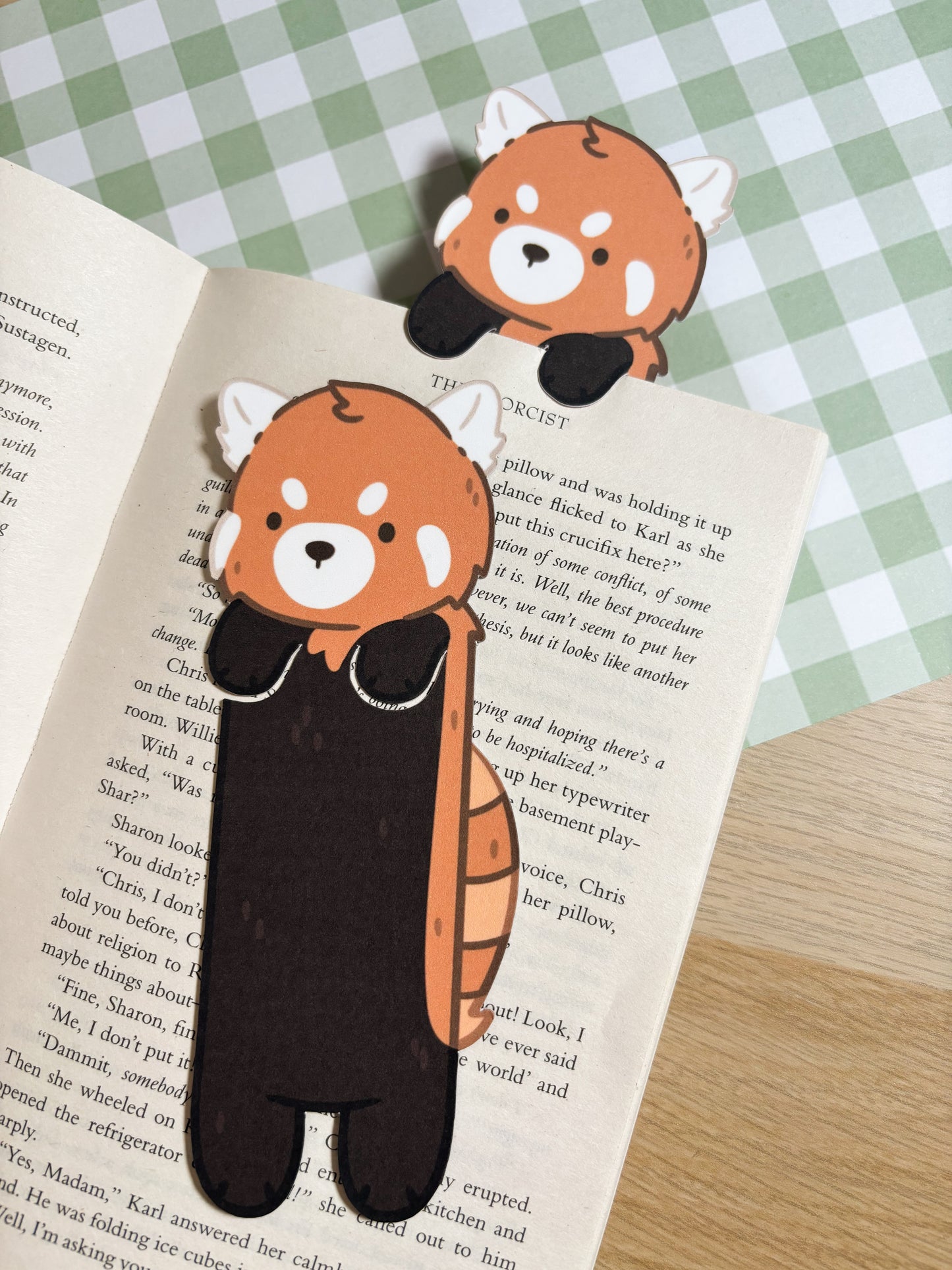 Red Panda Peeking Bookmark