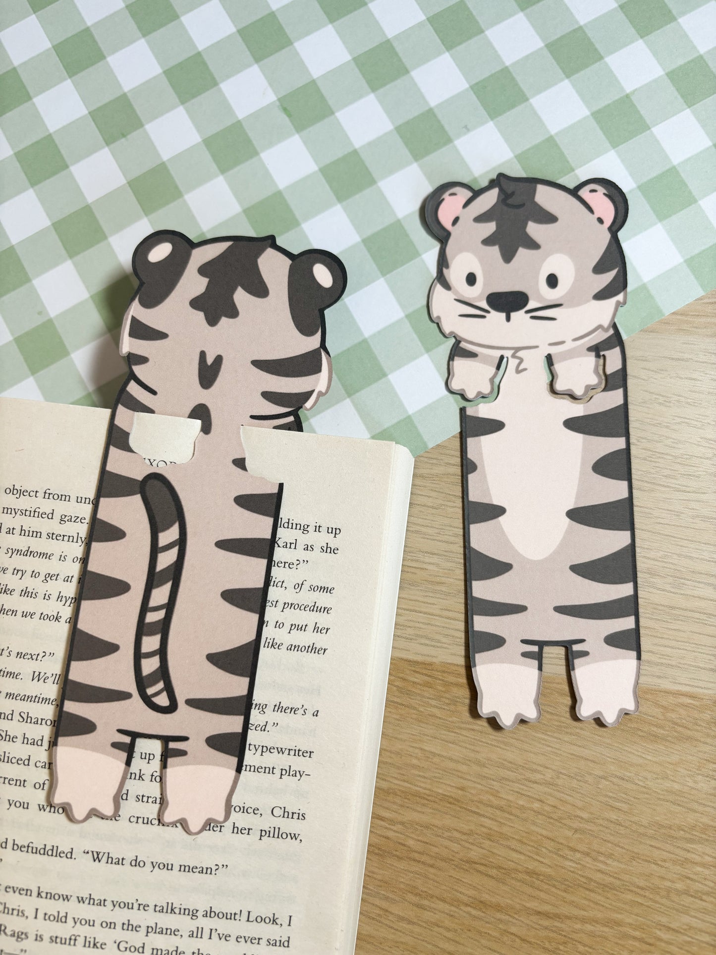 White Tiger Peeking Bookmark