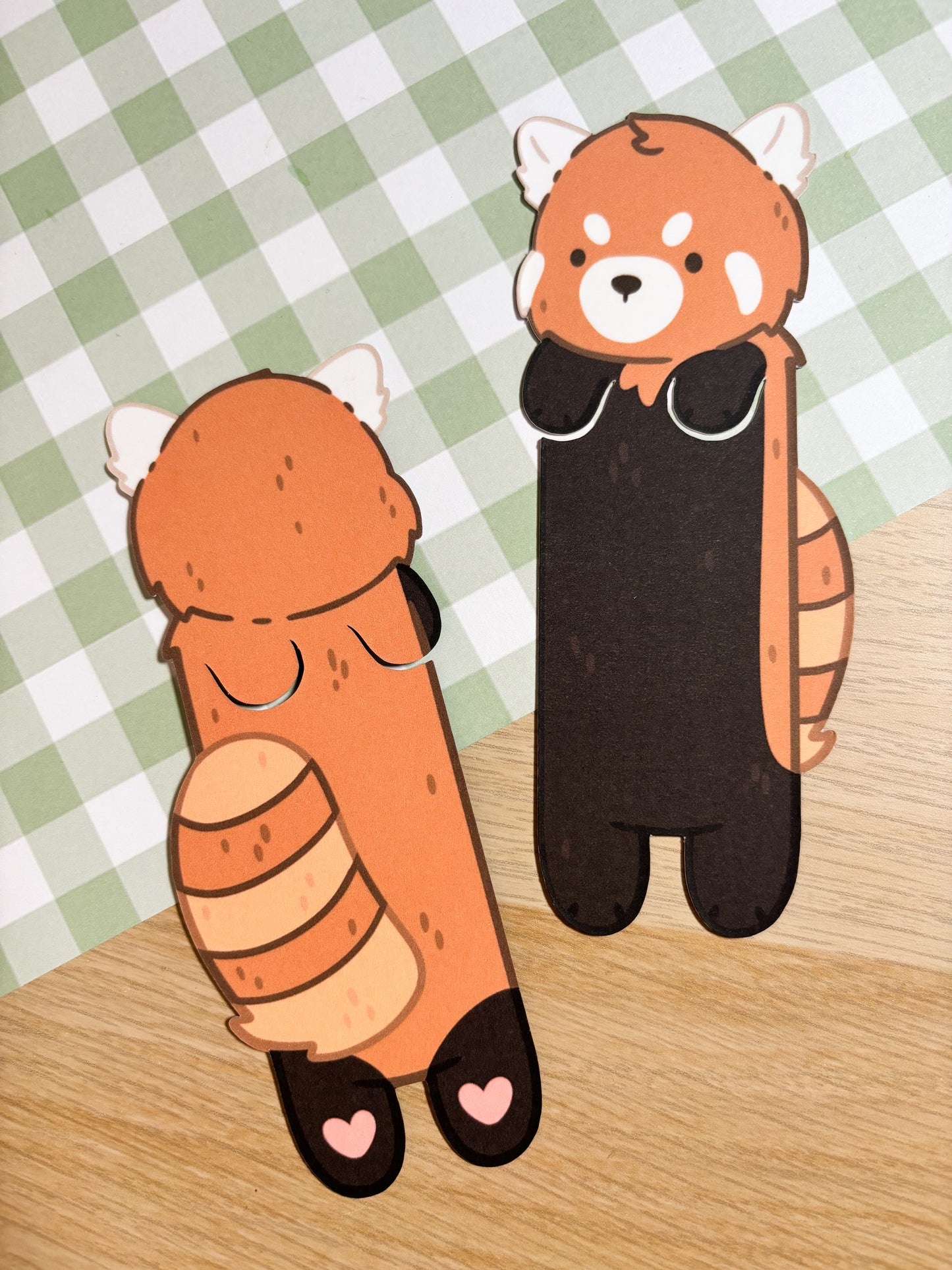 Red Panda Peeking Bookmark