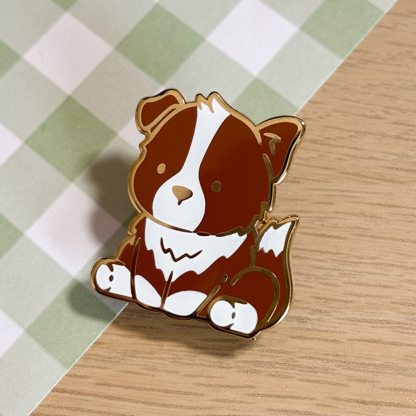 Red Border Collie Enamel Pin