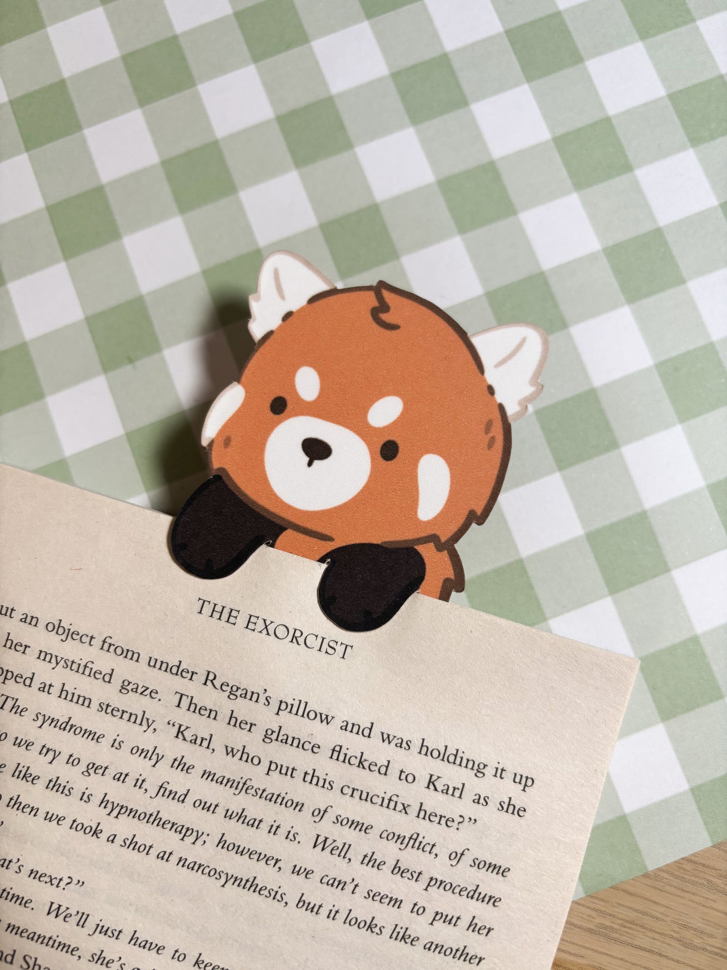 Red Panda Peeking Bookmark