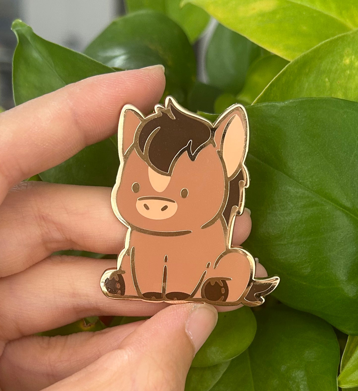 Brown Horse Enamel Pin