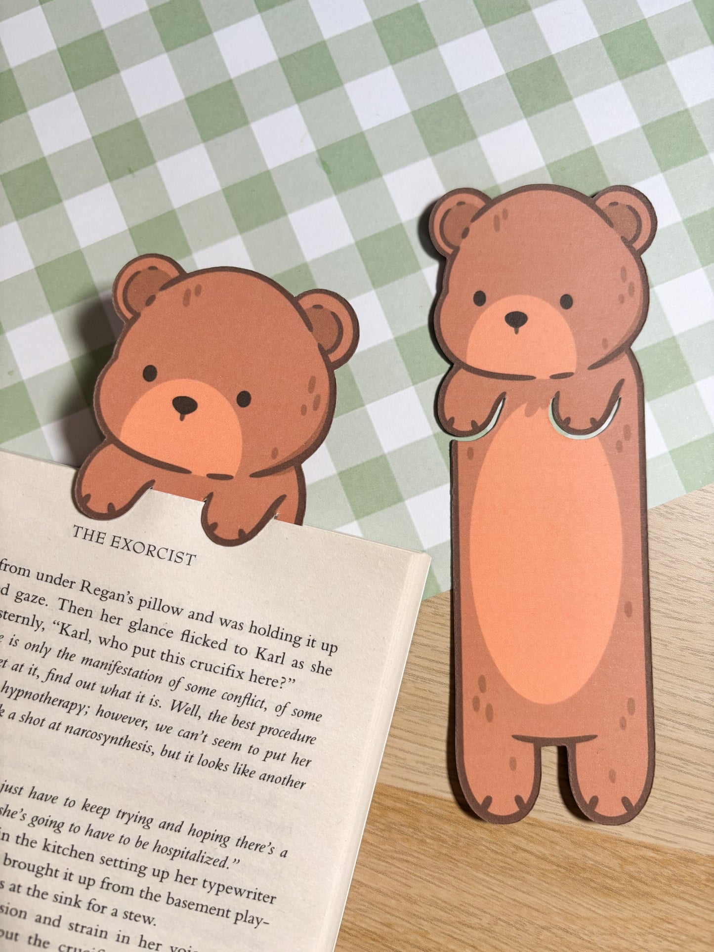 Brown Bear Peeking Bookmark