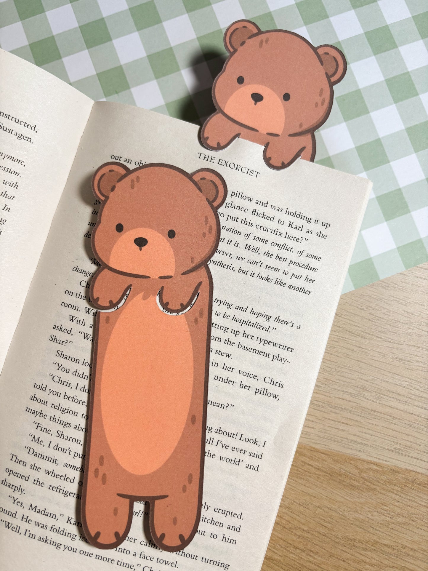Brown Bear Peeking Bookmark