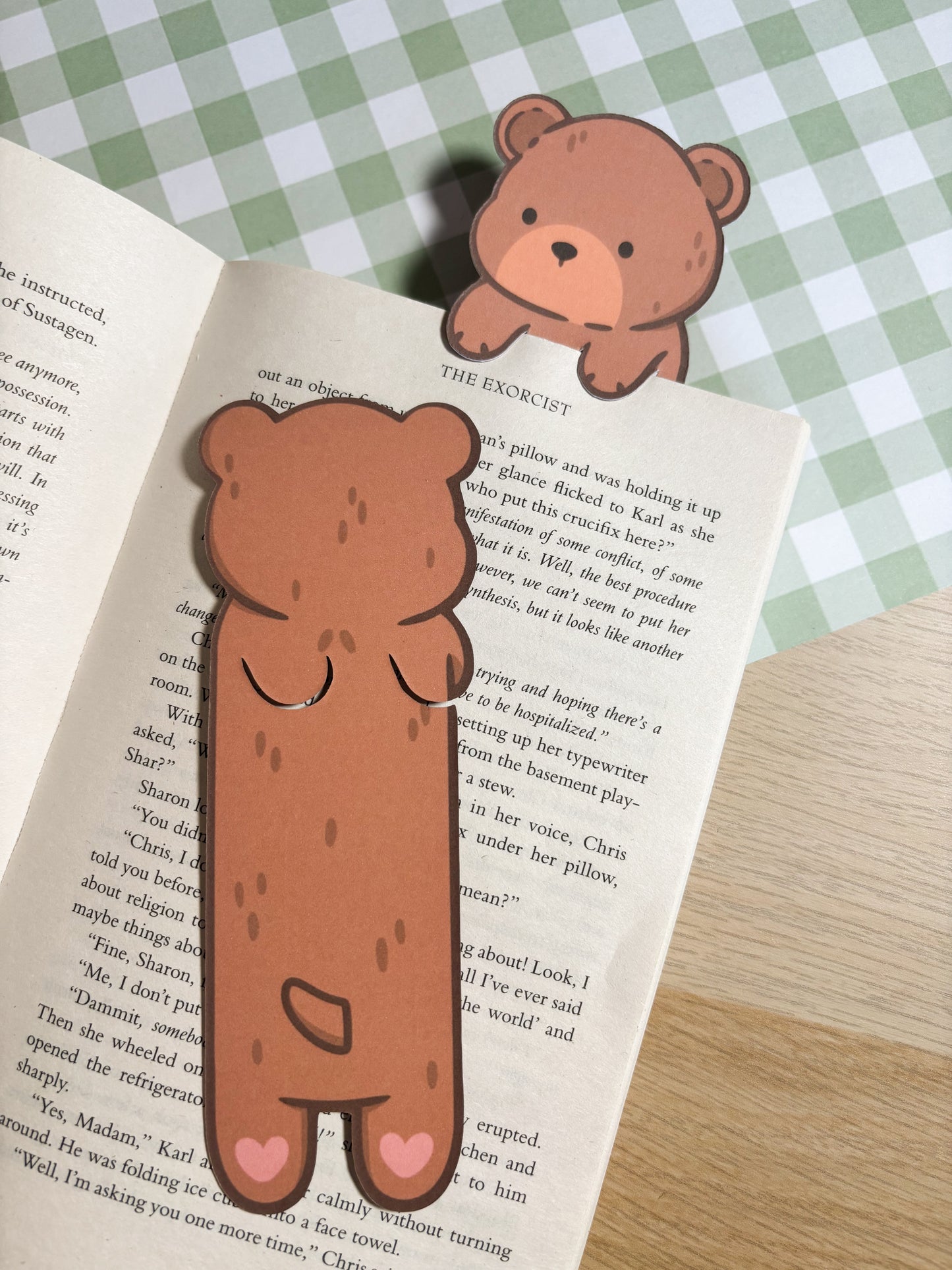 Brown Bear Peeking Bookmark