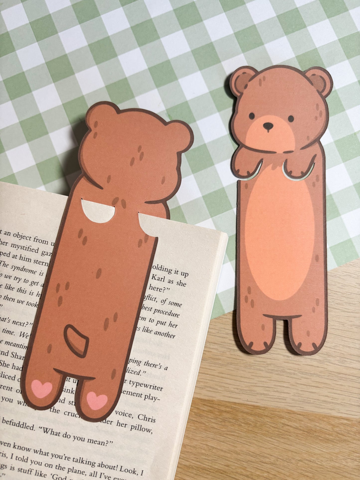 Brown Bear Peeking Bookmark