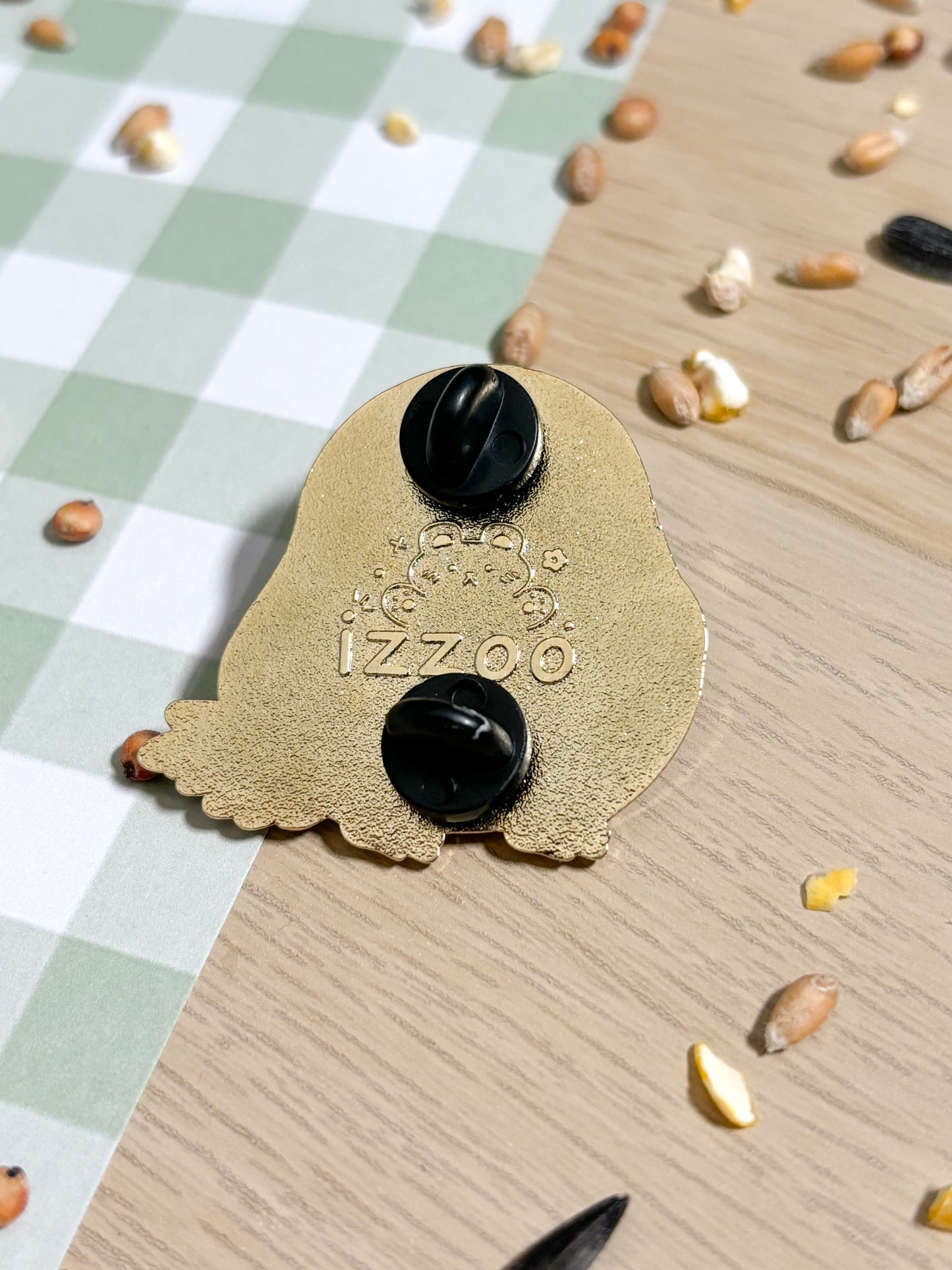 Chunky Chirp Pigeon 1.5 inch Gold Plated Enamel Pin