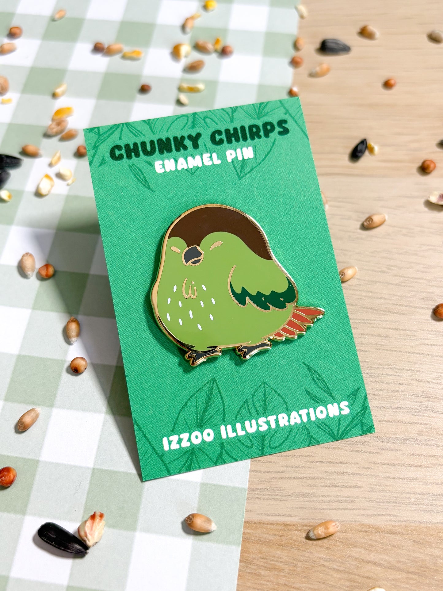 Green-Cheeked Conure Enamel Pin