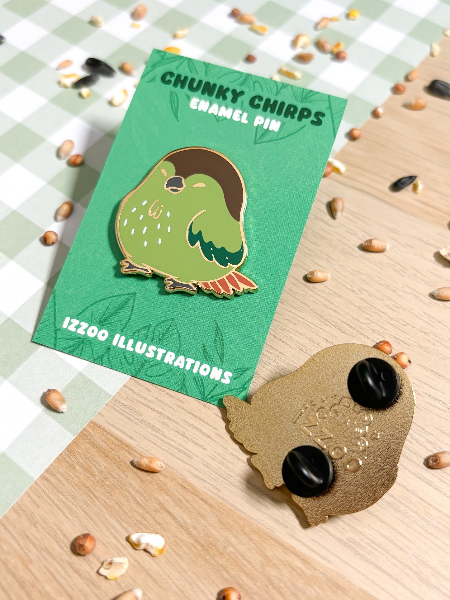 Green-Cheeked Conure Enamel Pin