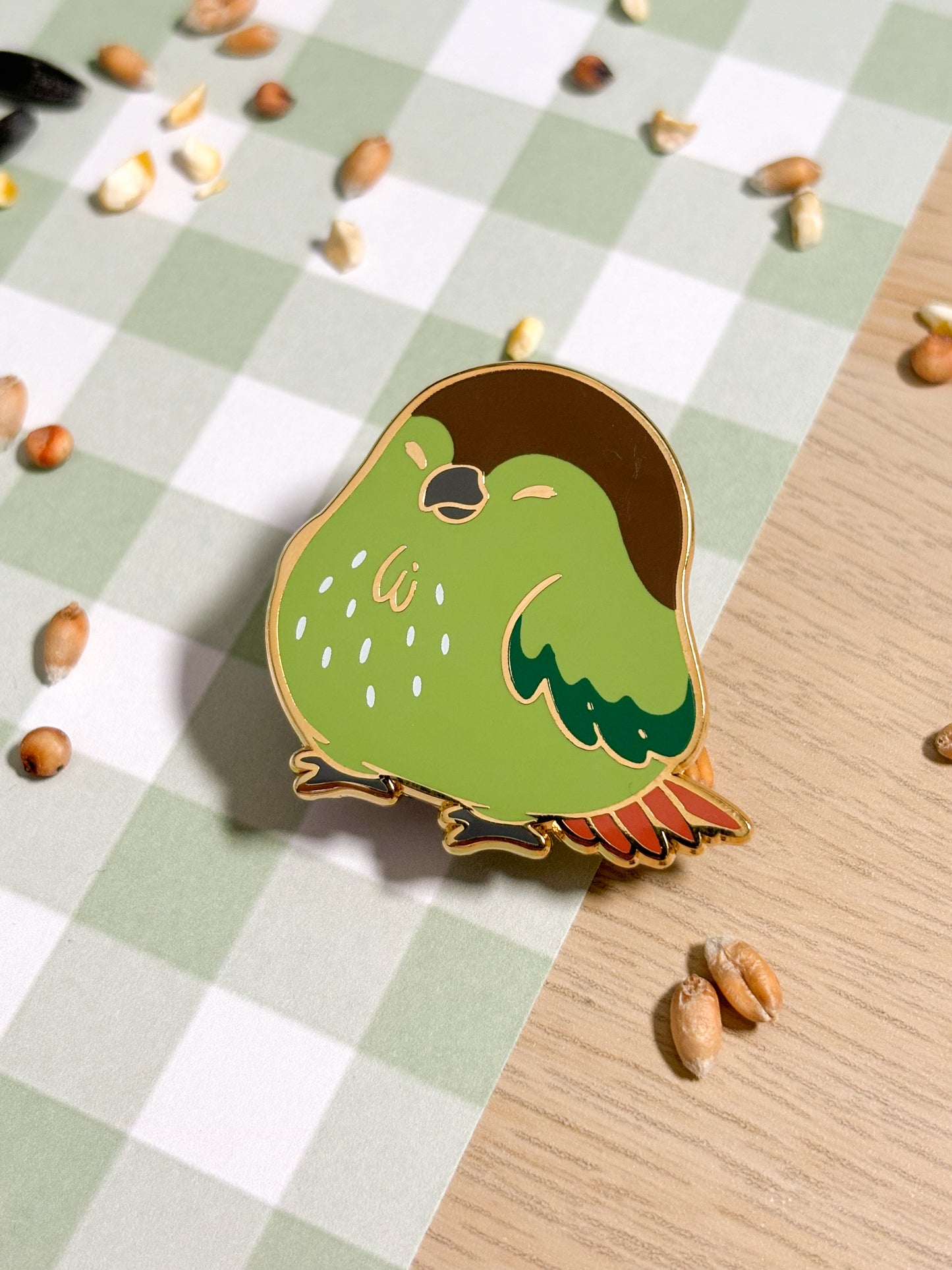 Green-Cheeked Conure Enamel Pin