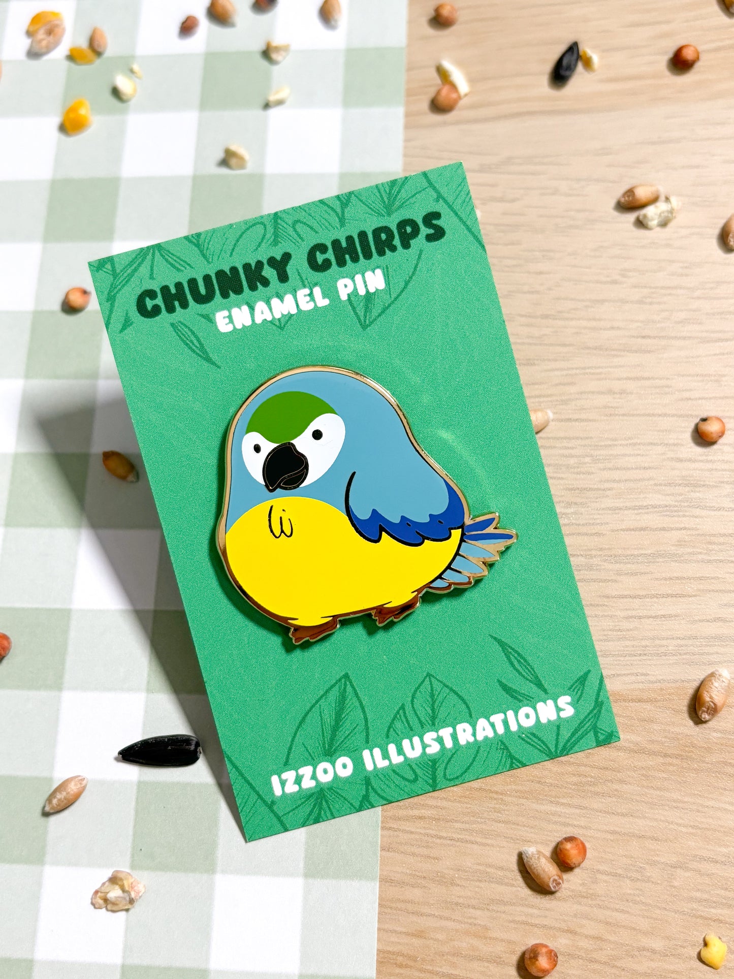 Blue and Gold Macaw Enamel Pin