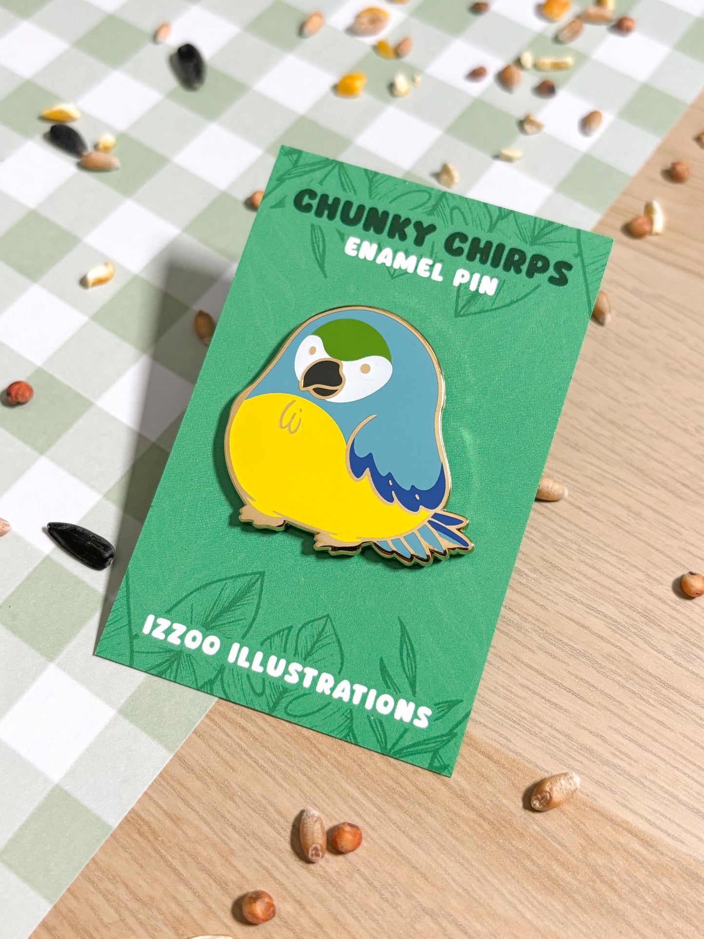 Blue and Gold Macaw Enamel Pin