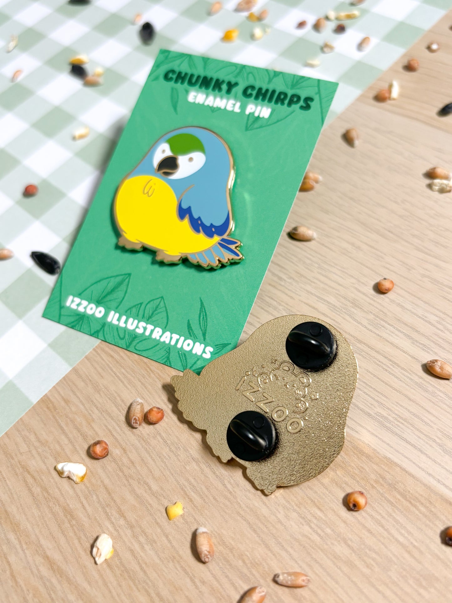 Blue and Gold Macaw Enamel Pin