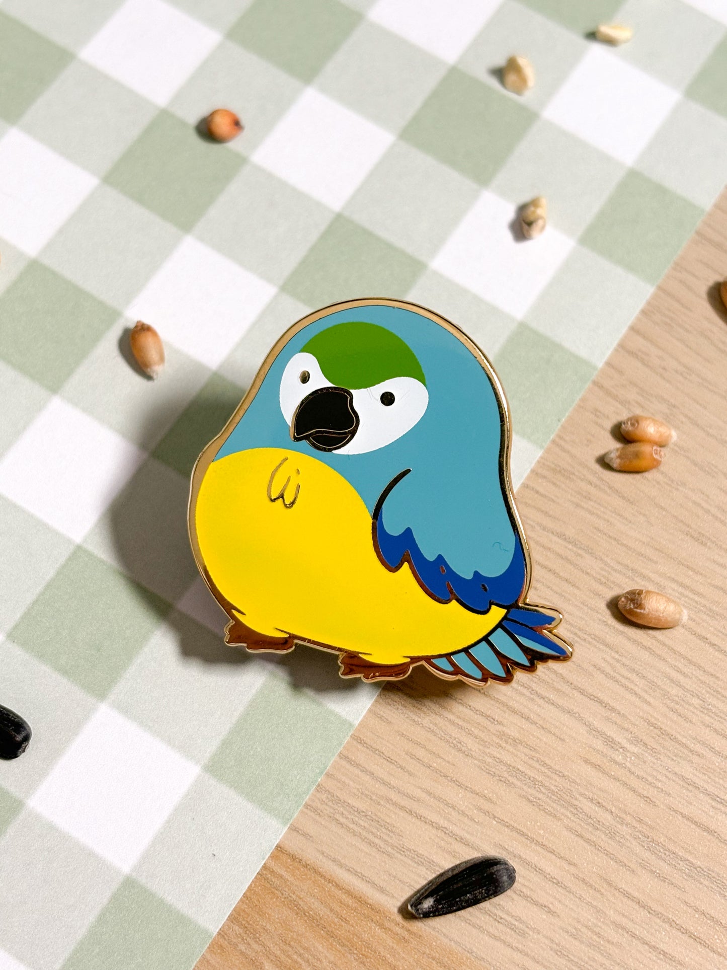 Blue and Gold Macaw Enamel Pin