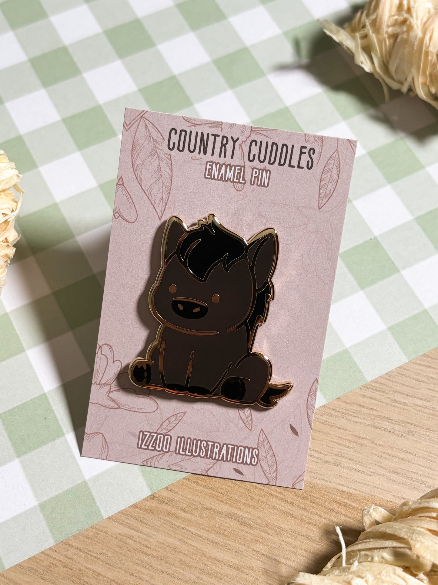 Black Horse Enamel Pin