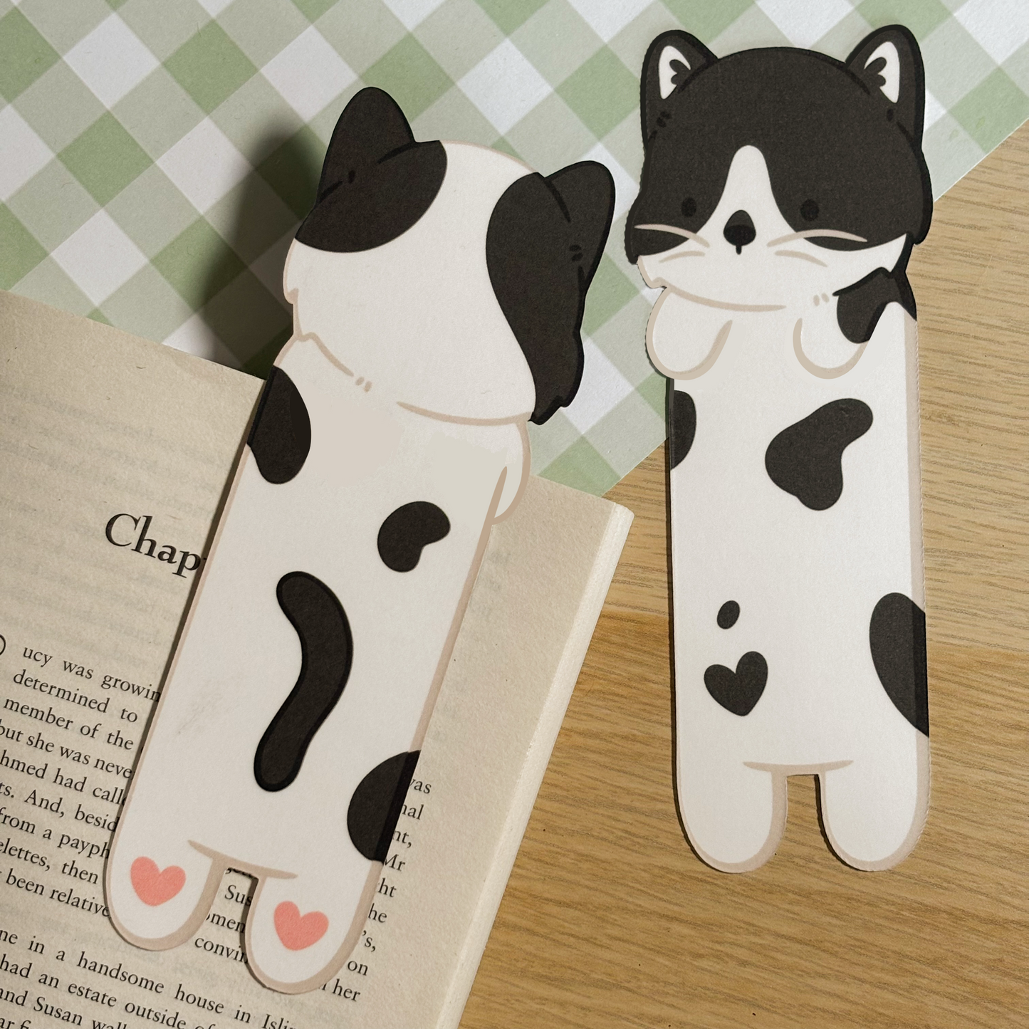 Harlequin, Cow Cat Bookmark