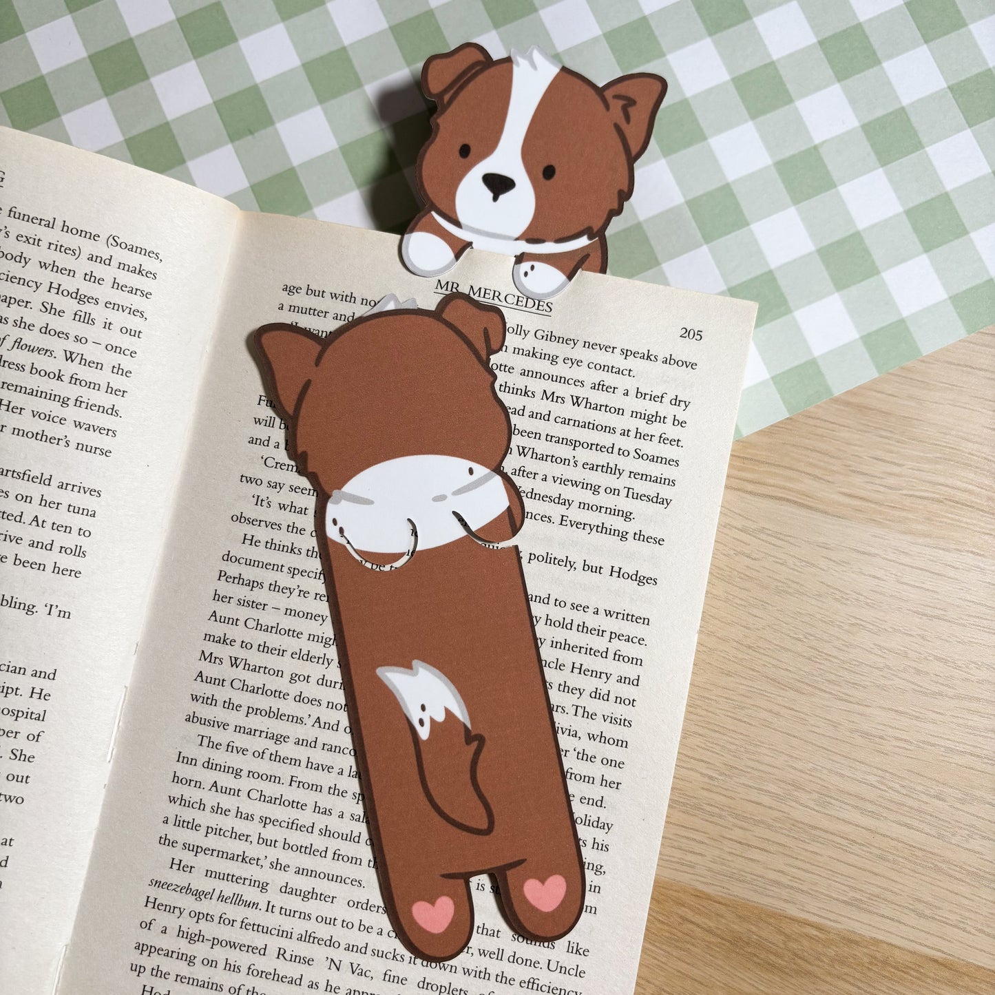 Red Border Collie Peeking Bookmark