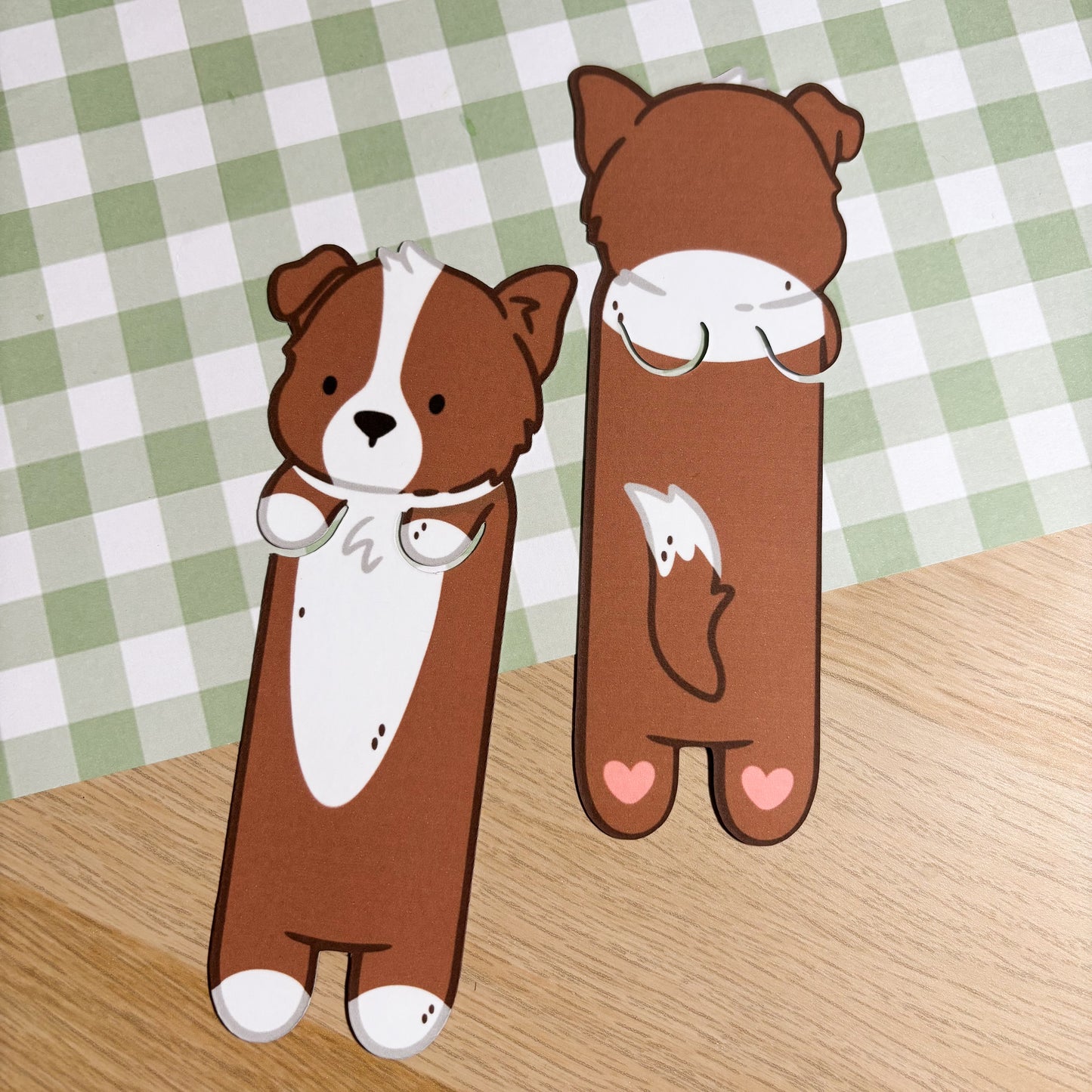 Red Border Collie Peeking Bookmark