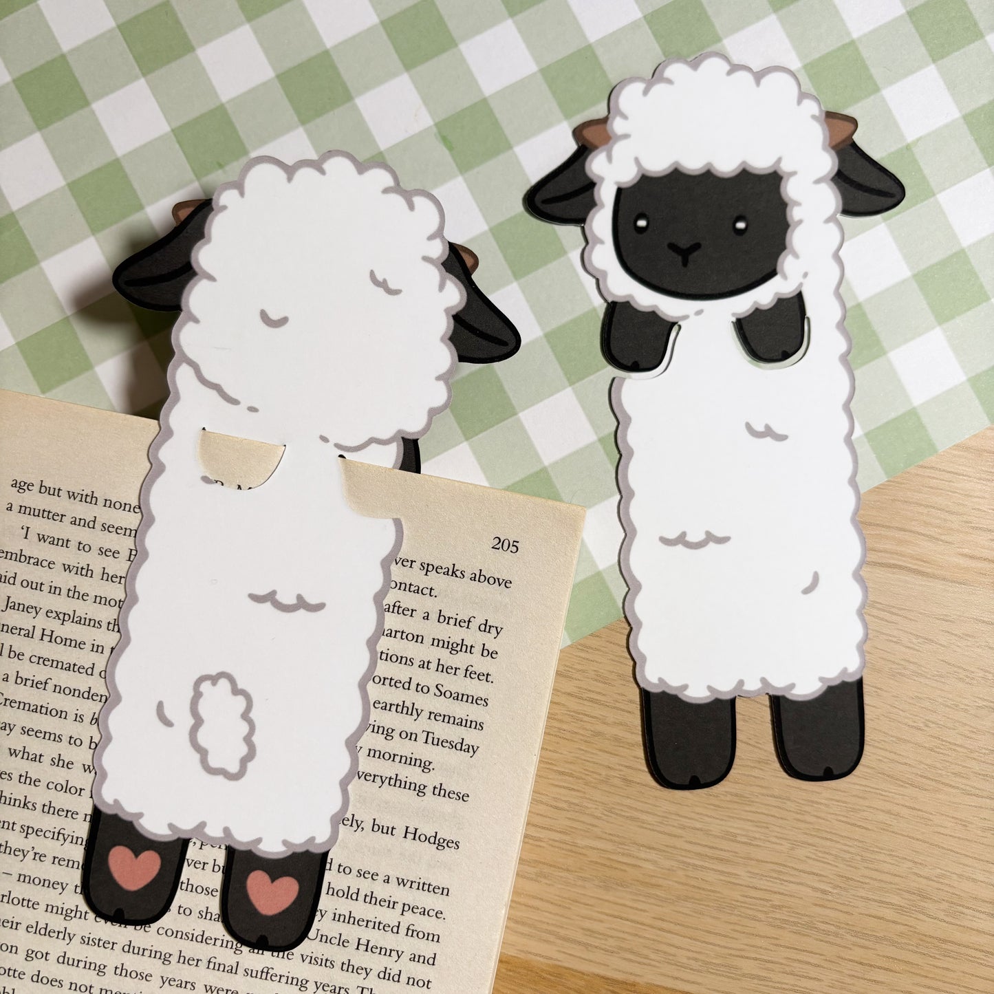 Valais Black Nose Sheep Peeking Bookmark