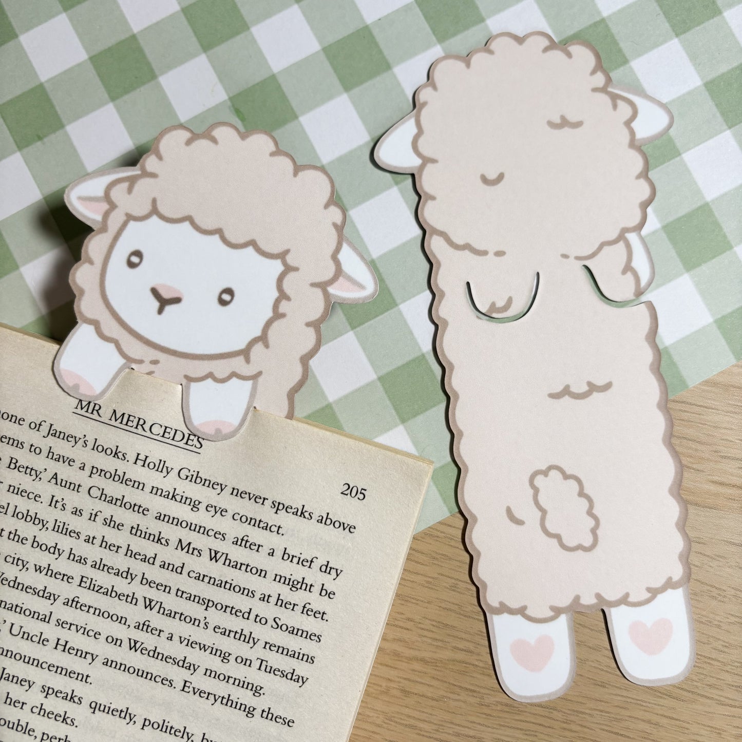 White Sheep Peeking Bookmark