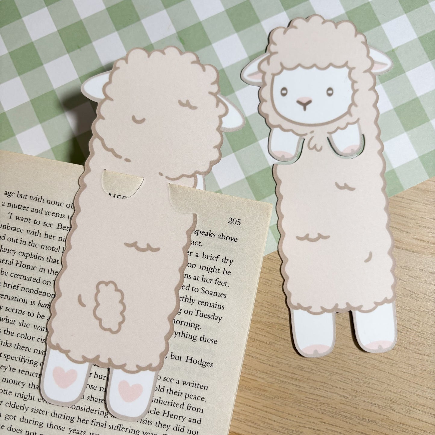 White Sheep Peeking Bookmark