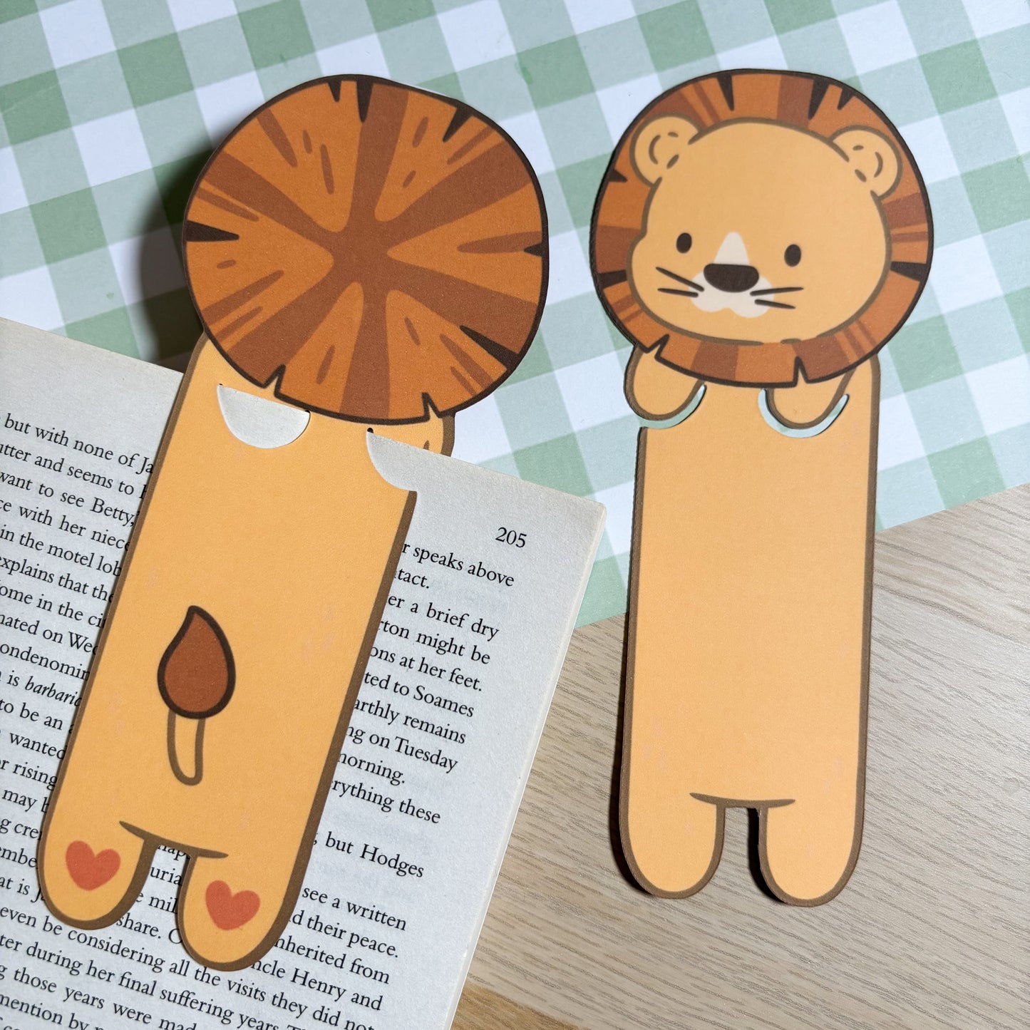 Lion Peeking Bookmark