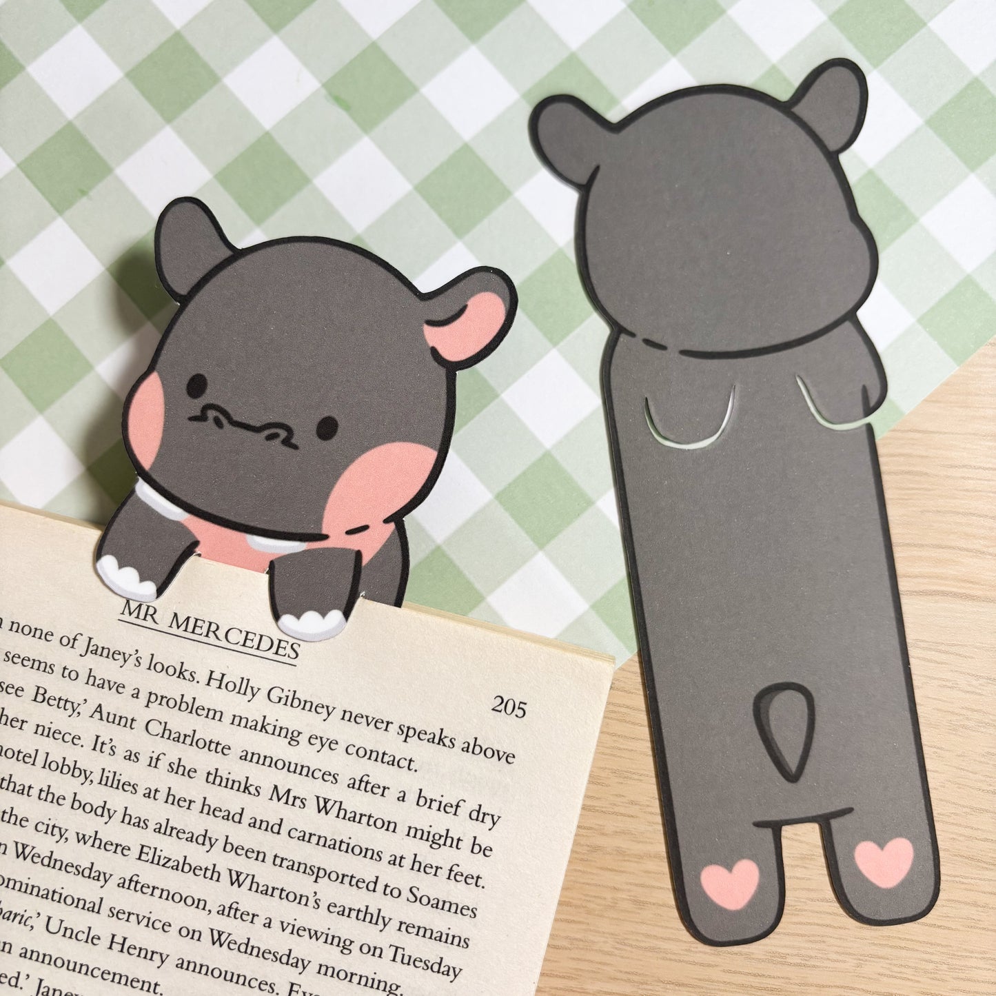 Hippo Peeking Bookmark