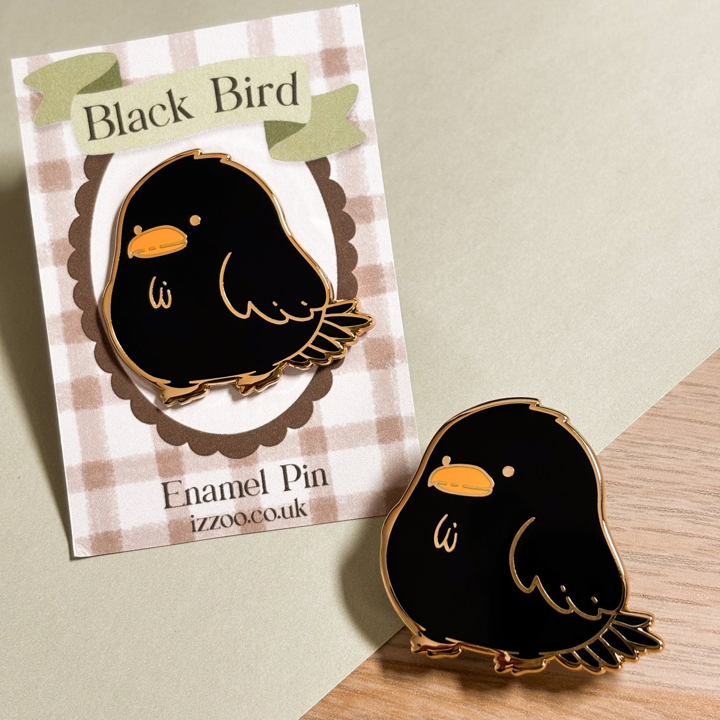 Black Bird Enamel Pin