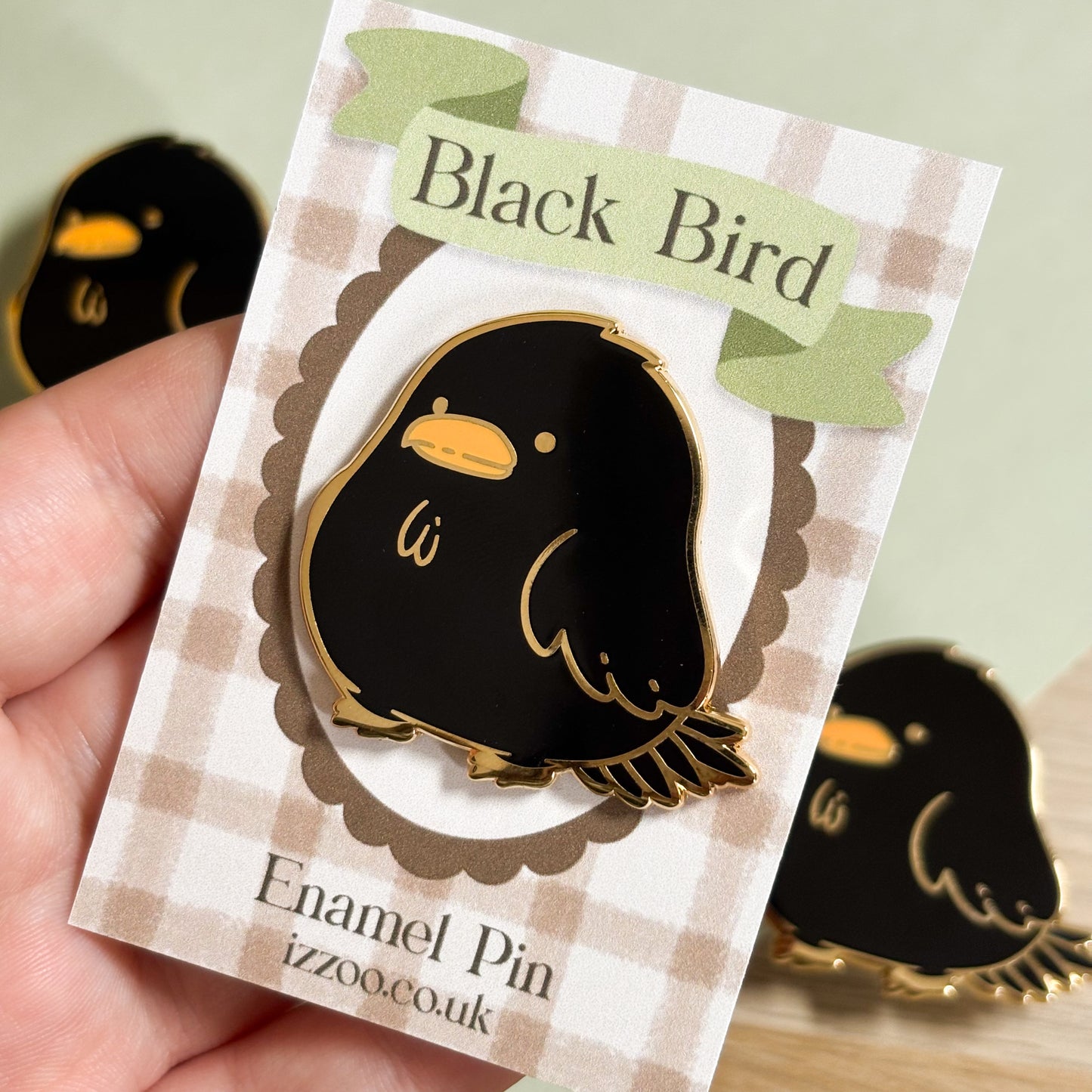 Black Bird Enamel Pin