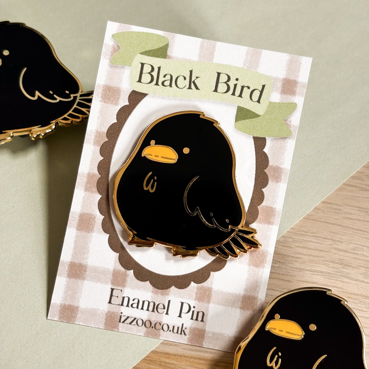 Black Bird Enamel Pin