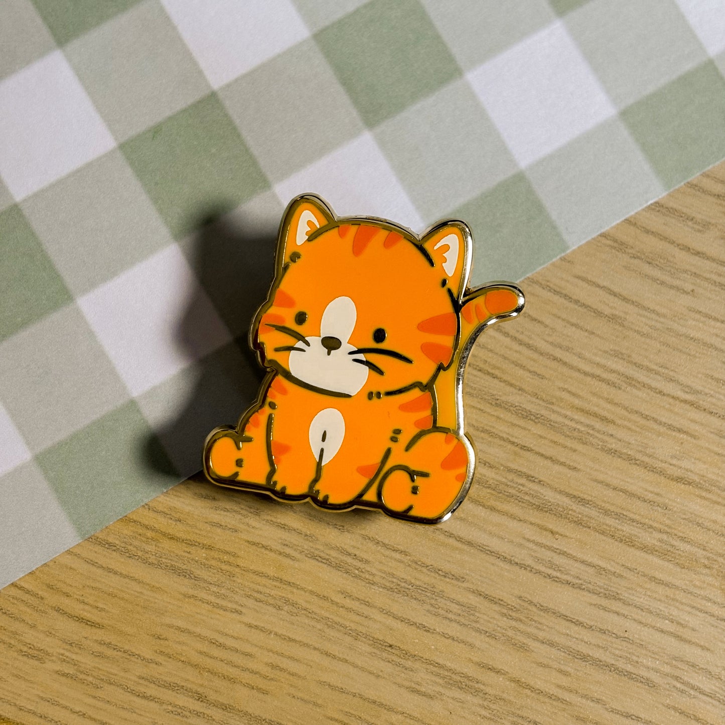 Orange Tabby Cat Enamel Pin