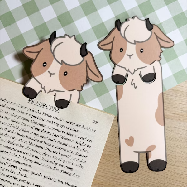 Goat Peeking Bookmark