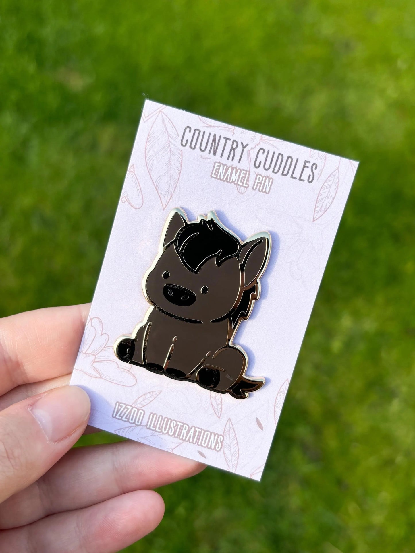Black Horse Enamel Pin