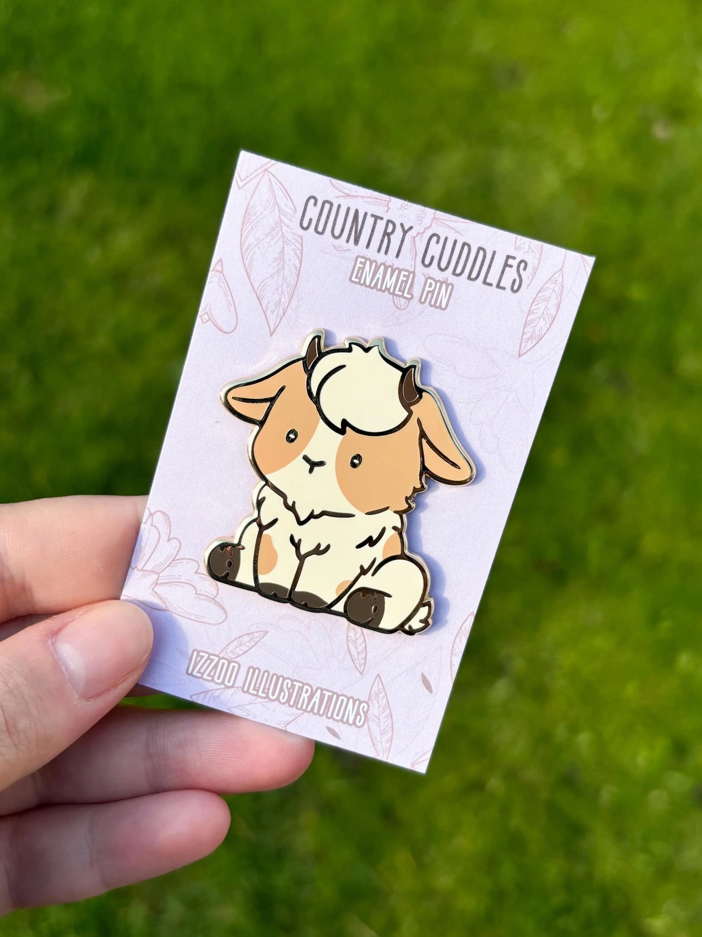 Brown Goat Enamel Pin