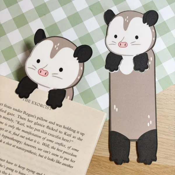 Opossum Peeking Bookmark
