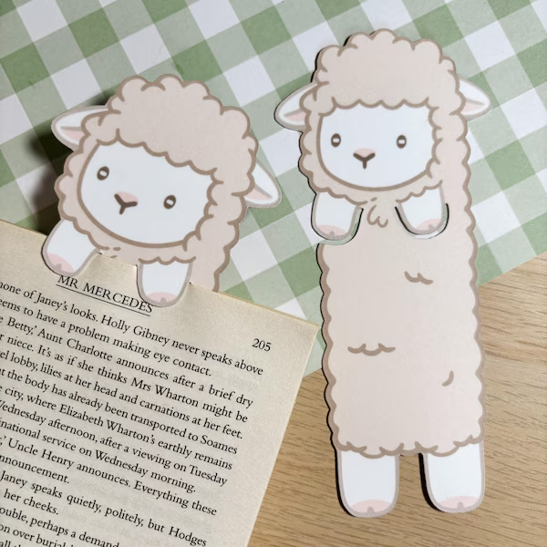 White Sheep Peeking Bookmark