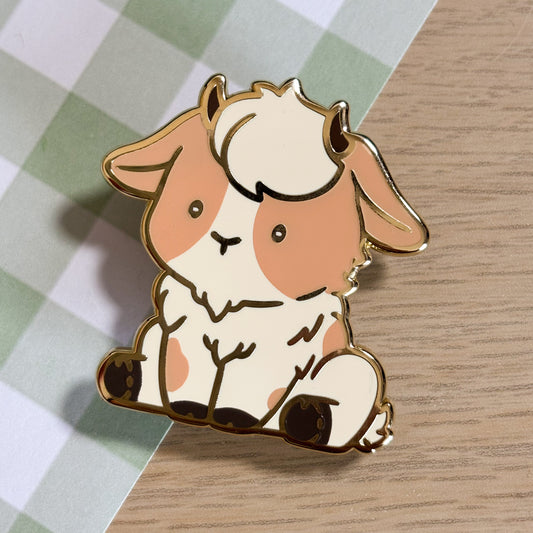 Brown Goat Enamel Pin