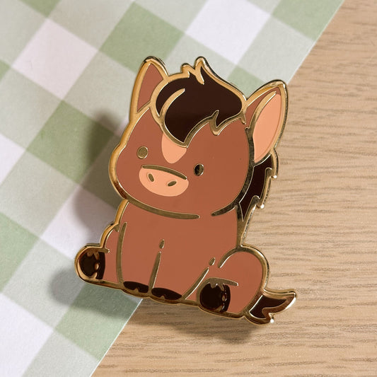 Brown Horse Enamel Pin