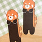 Red Panda Peeking Bookmark