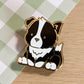 Black Border Collie Enamel Pin