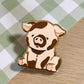 Muddy Pink Pig Enamel Pin