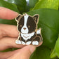 Black Border Collie Enamel Pin