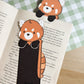 Red Panda Peeking Bookmark